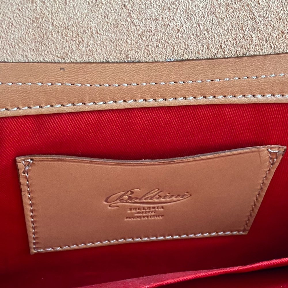 Tan Italian Leather Clutch/Crossbody - Picture 2 of 6